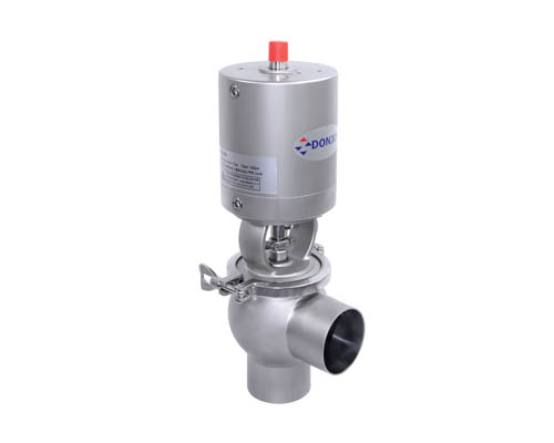 Reversing globe valve + slow device