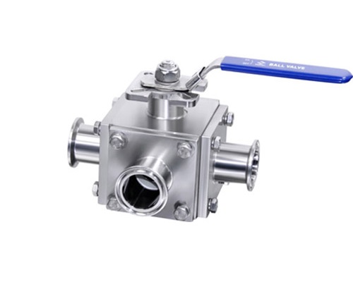 Three-way non-retention ball valve