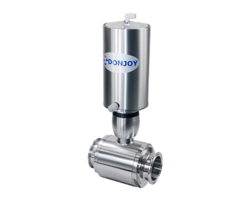 Pneumatic straight ball valve