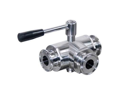 Three-way ball valve