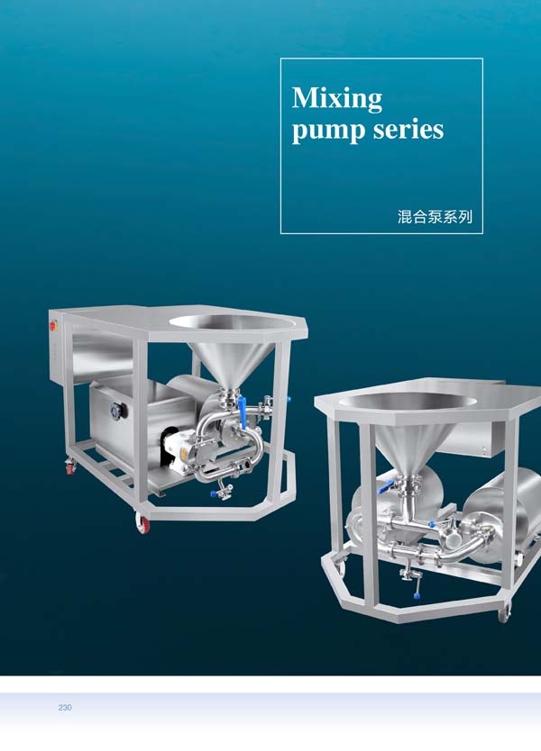 Homogeneous mixing pump