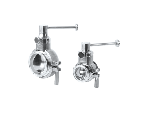 Powder butterfly valve