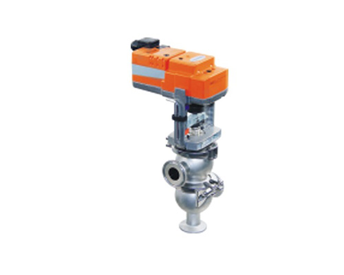 Electric regulating divert seat valve