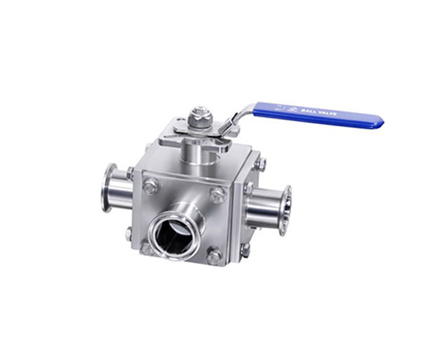 Three way non-retention ball valve