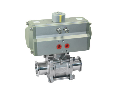 Horizontal pneumatic non-retention ball valve