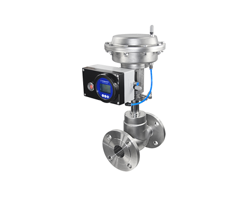 Diaphragm type pneumatic globe valve with positioner