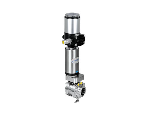 Mixing proof butterfly valve with Flameproof control unit 