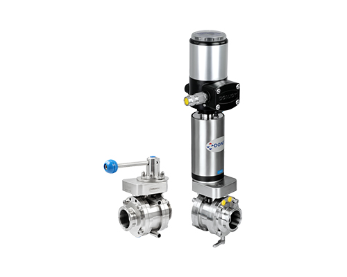 Mixing proof butterfly valve with intrinsic safety explosion proof feedback unit 