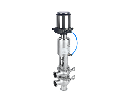 pneumatic divert seat valve with control unit